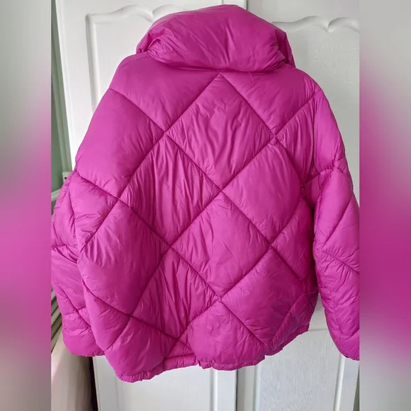 Oofwear The Shapes' Lab Fuchsia Pink Puffer Jacket Women's Size 14 BNWT - Picture 12 of 16